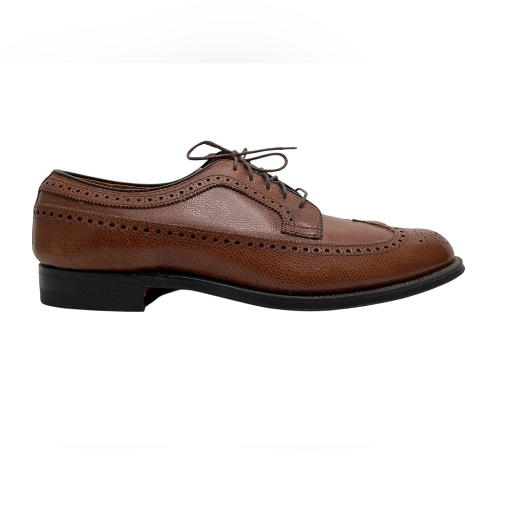 alden Lace Up Dress Shoes Men Size 10.5 AC Brown Leather Wing Tip Made In USA